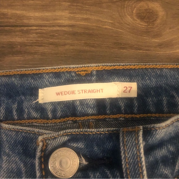 Levi’s Wedgie straight jeans button fly medium wash size 27 - Picture 3 of 13